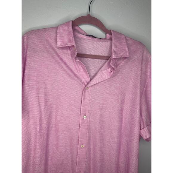Gionfriddo Button Up Shirt Men's Size XL Pink Cotton Lightweight Summer - Picture 2 of 7